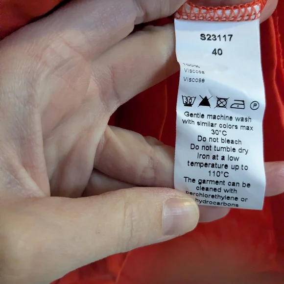 Peruzzi Orange Rouched Front Top - Picture 3 of 5